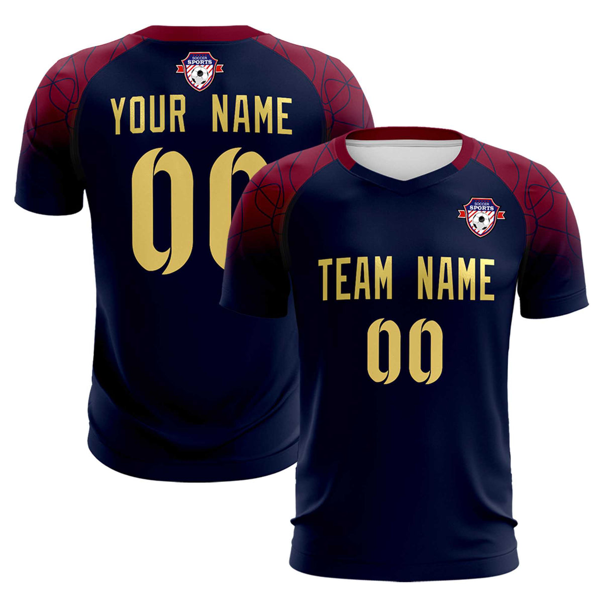 Custom Navy Classic Football Training Kit Jersey For Adults/Kids