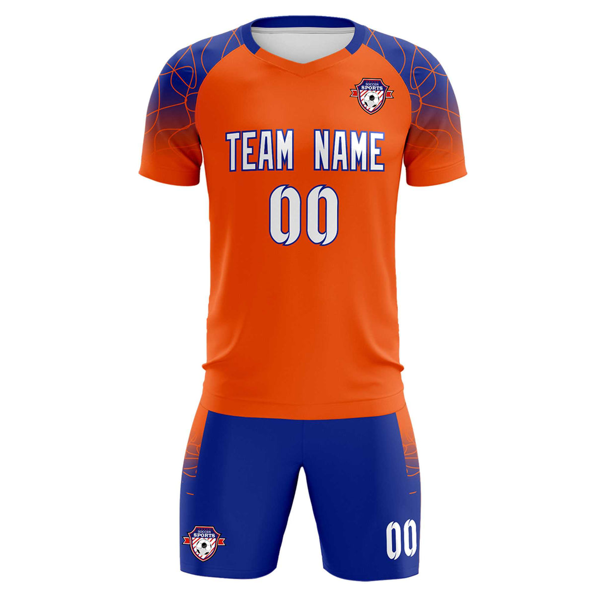 Custom Orange Classic Football Training Kit Jersey For Adults/Kids