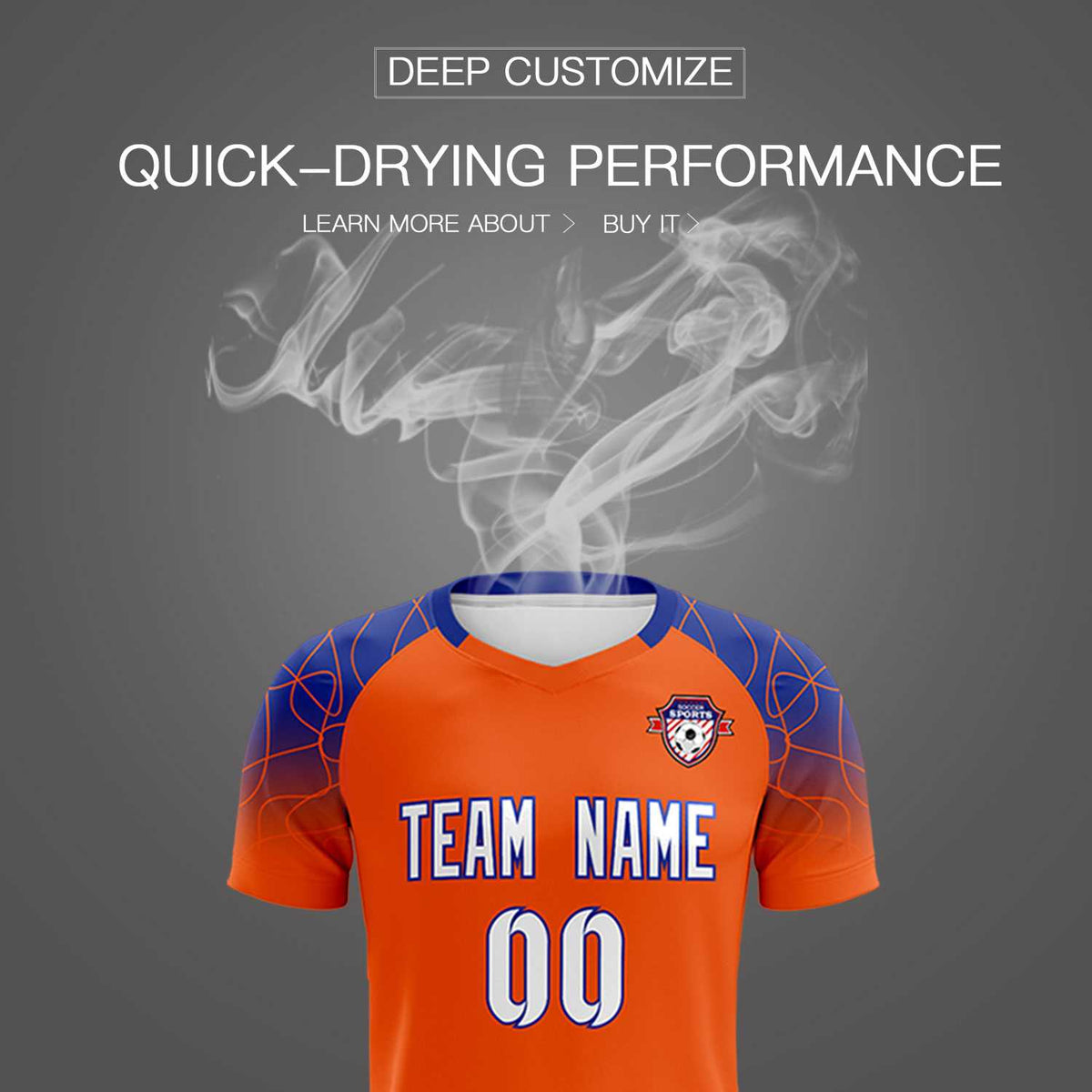 Custom Orange Classic Football Training Kit Jersey For Adults/Kids