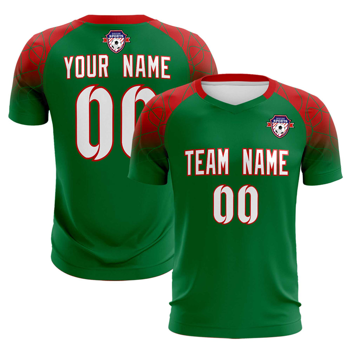 Custom Kelly Green Classic Football Training Kit Jersey For Adults/Kids