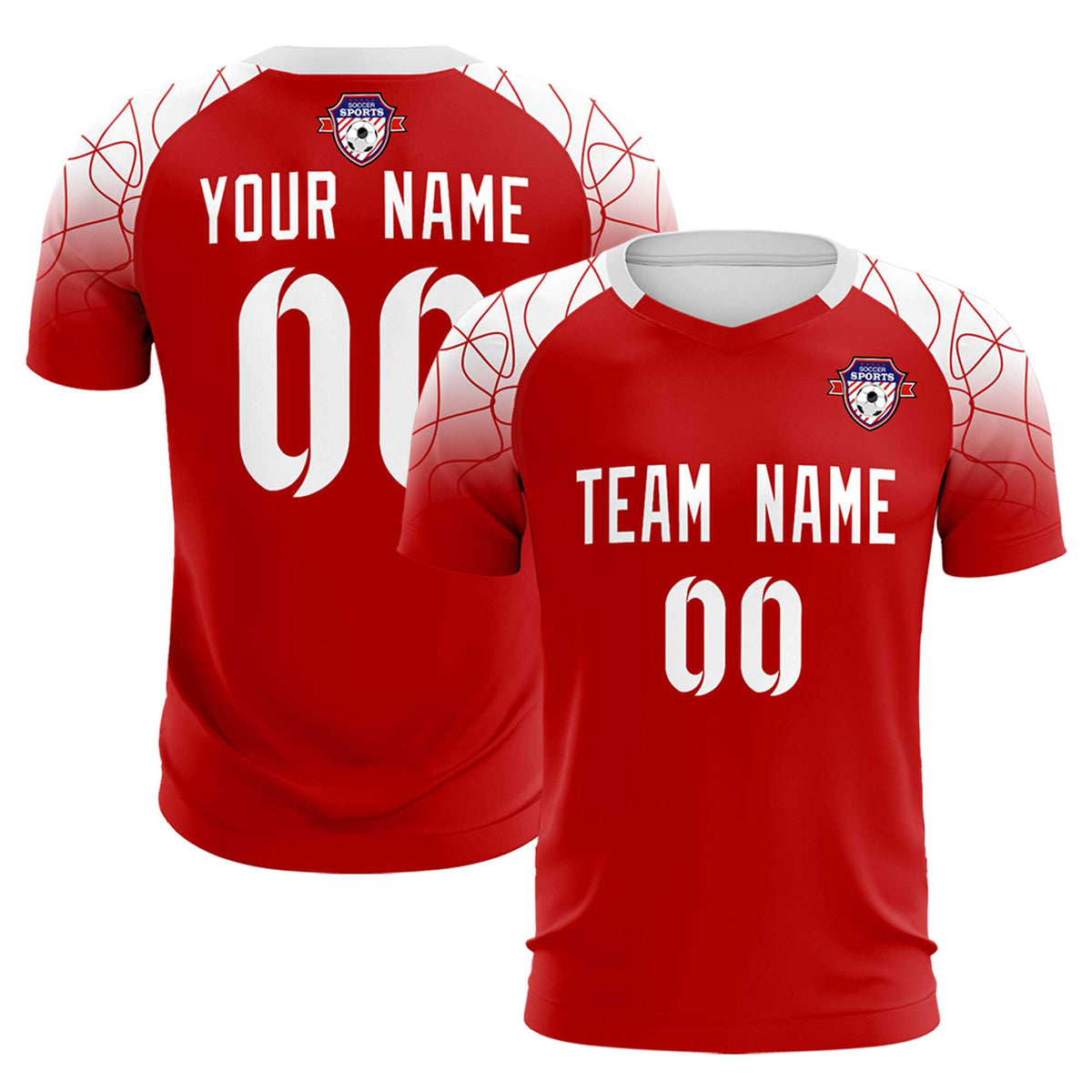 Custom Red Classic Football Training Kit Jersey For Adults/Kids