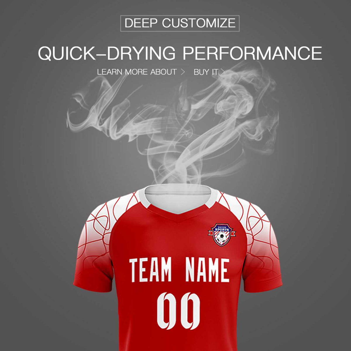 Custom Red Classic Football Training Kit Jersey For Adults/Kids