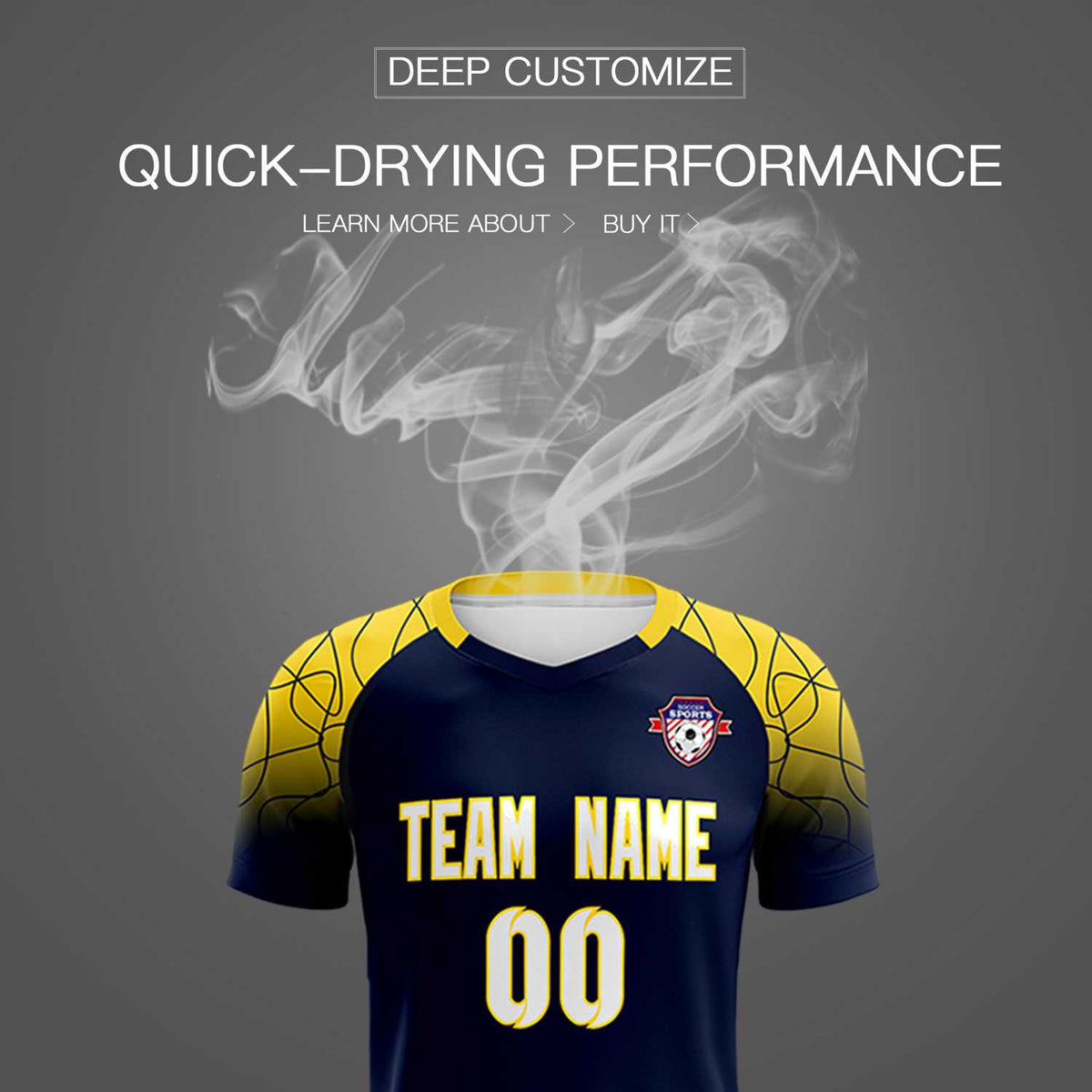 Custom Navy Classic Football Training Kit Jersey For Adults/Kids