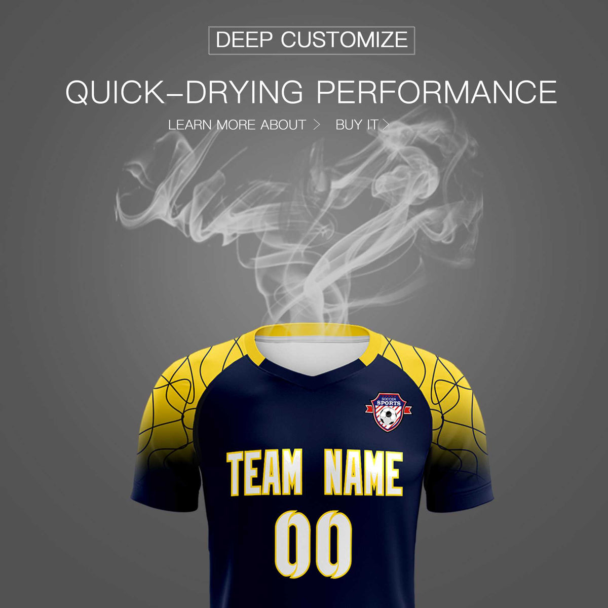 Custom Navy Classic Football Training Kit Jersey For Adults/Kids