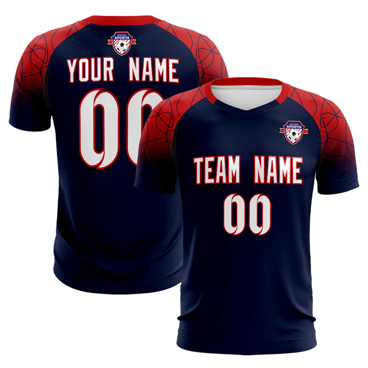 Custom Navy Classic Football Training Kit Jersey For Adults/Kids