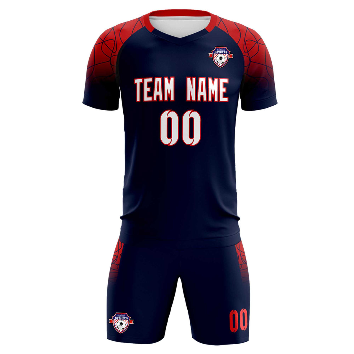 Custom Navy Classic Football Training Kit Jersey For Adults/Kids