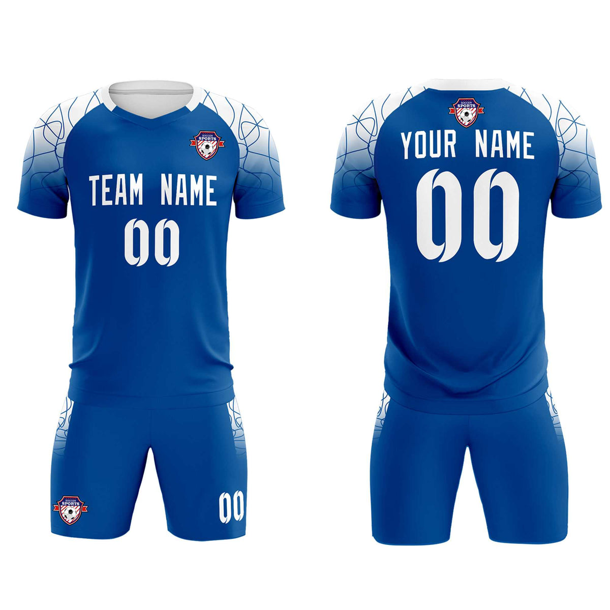 Custom Navy Classic Football Training Kit Jersey For Adults/Kids