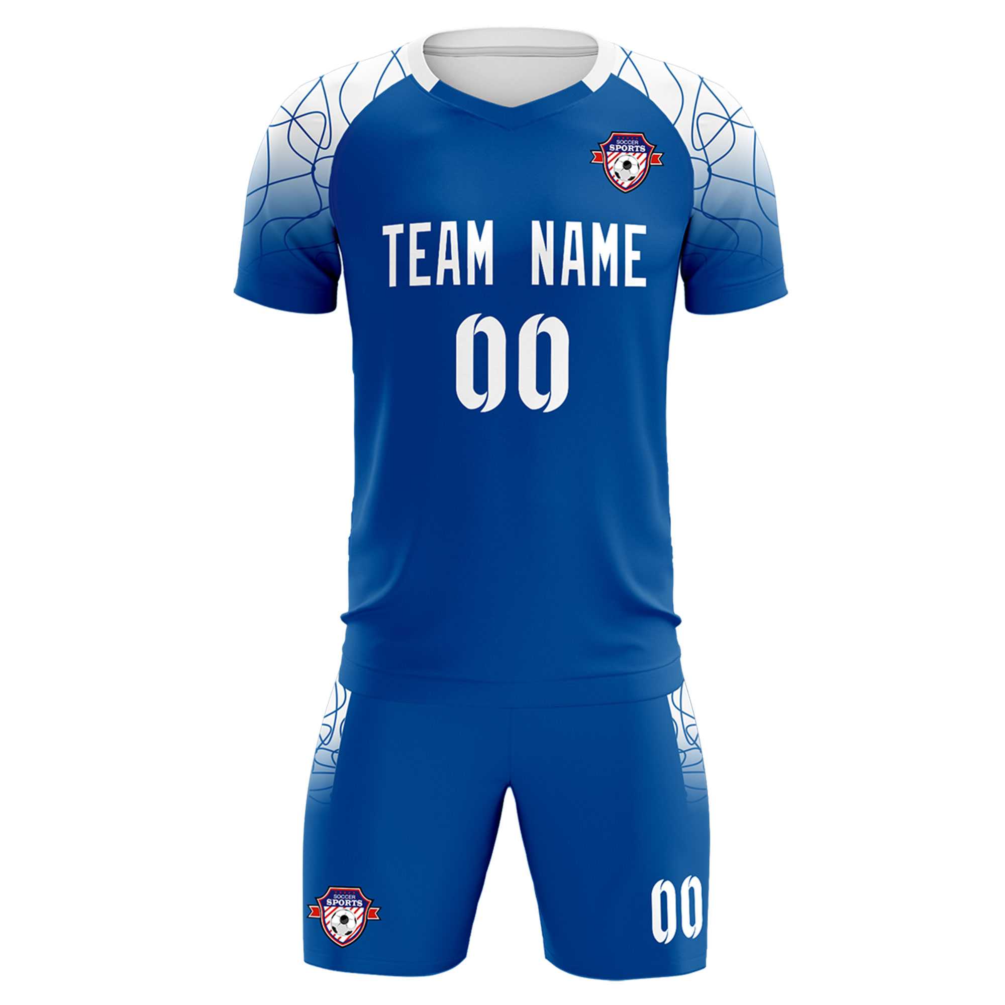 Custom Navy Classic Football Training Kit Jersey For Adults/Kids