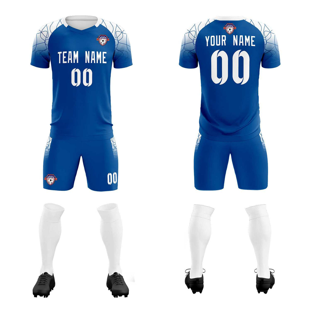 Custom Navy Classic Football Training Kit Jersey For Adults/Kids