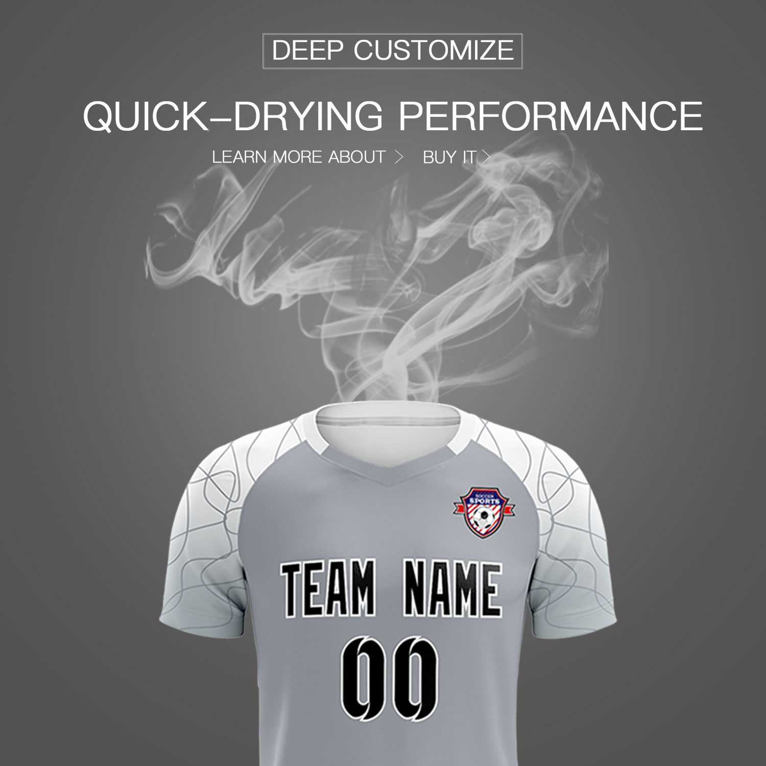 Custom Silver Classic Football Training Kit Jersey For Adults/Kids