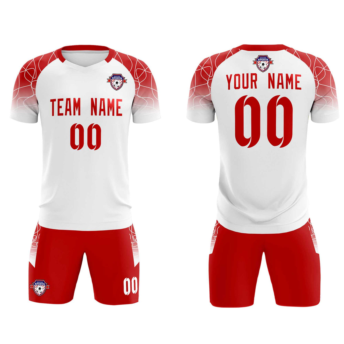 Custom White Classic Football Training Kit Jersey For Adults/Kids