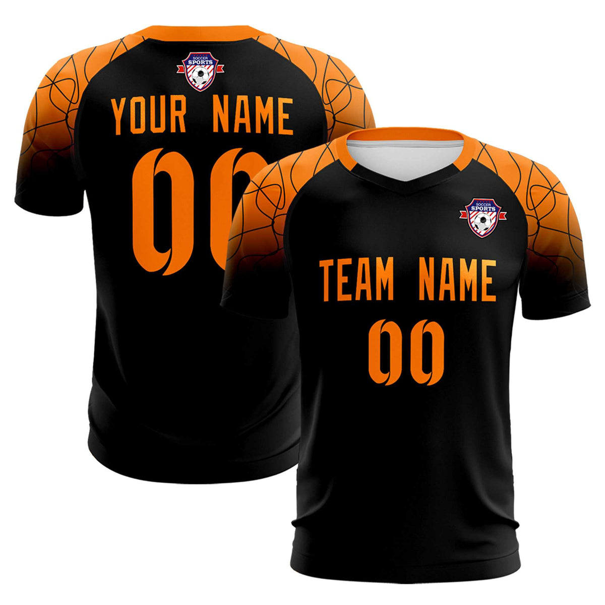Custom Black Classic Football Training Kit Jersey For Adults/Kids
