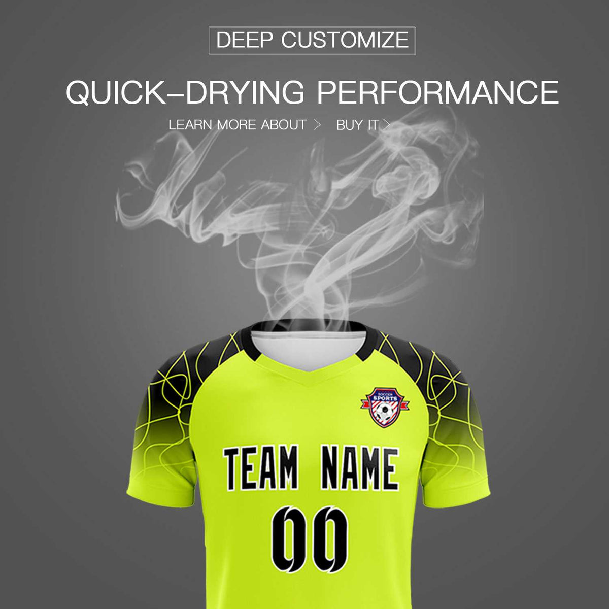 Custom Neon Green Classic Football Training Kit Jersey For Adults/Kids