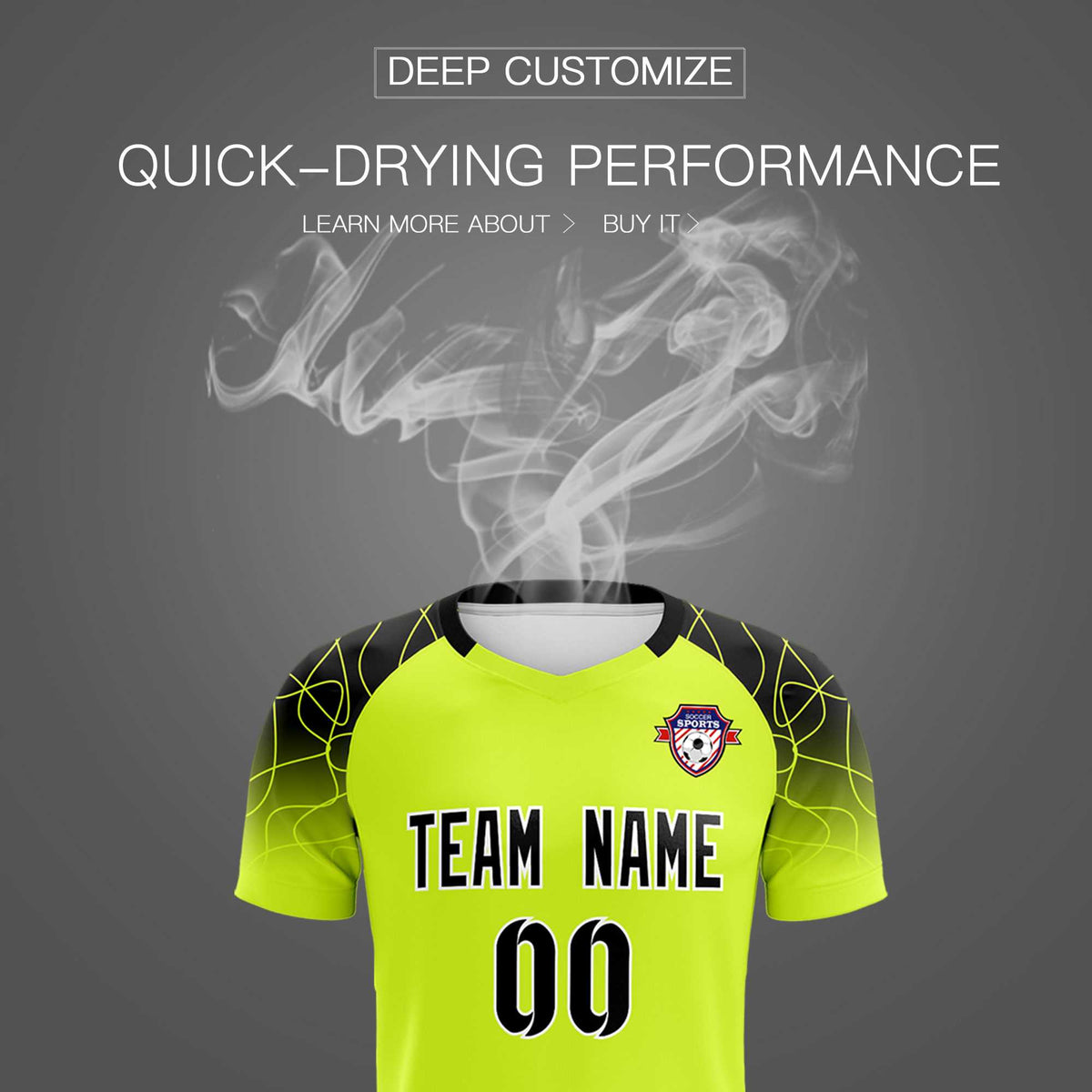 Custom Neon Green Classic Football Training Kit Jersey For Adults/Kids