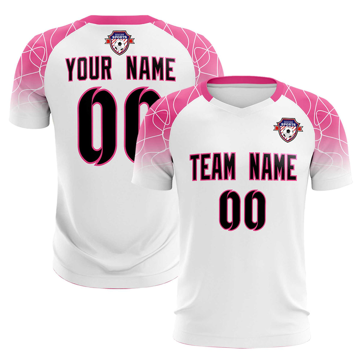 Custom White Classic Football Training Kit Jersey For Adults/Kids