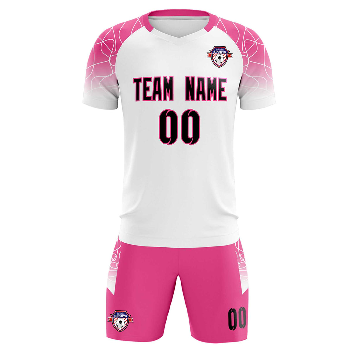 Custom White Classic Football Training Kit Jersey For Adults/Kids