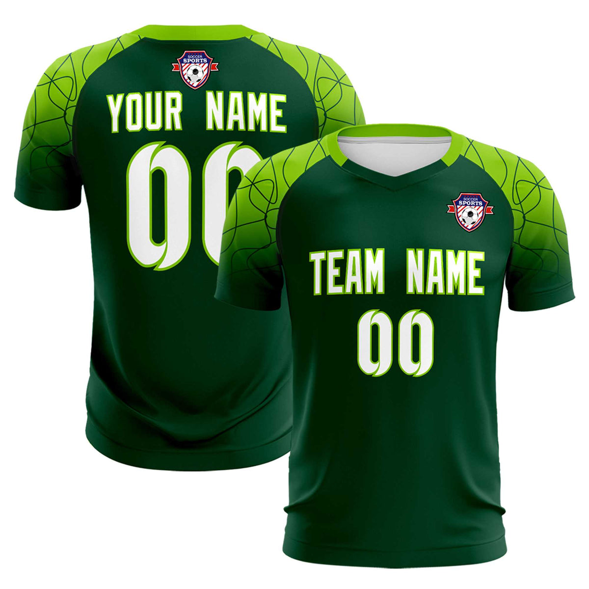 Custom Green Classic Football Training Kit Jersey For Adults/Kids