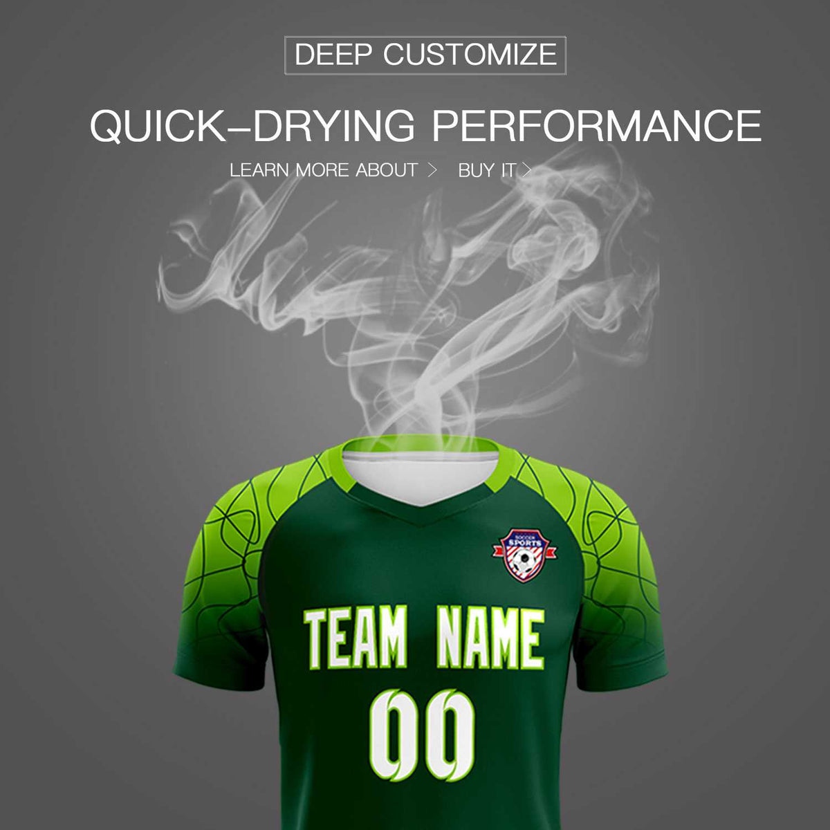 Custom Green Classic Football Training Kit Jersey For Adults/Kids
