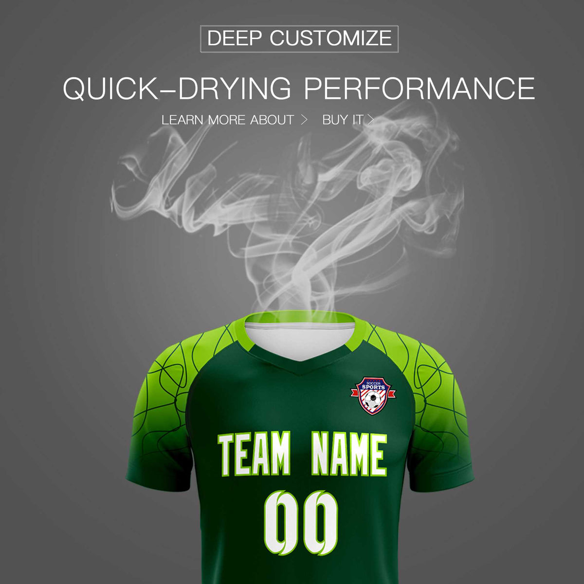 Custom Green Classic Football Training Kit Jersey For Adults/Kids