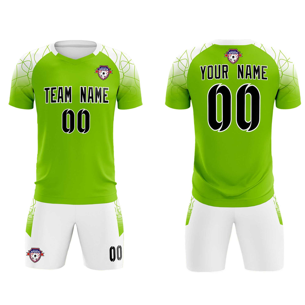 Custom Green Classic Football Training Kit Jersey For Adults/Kids