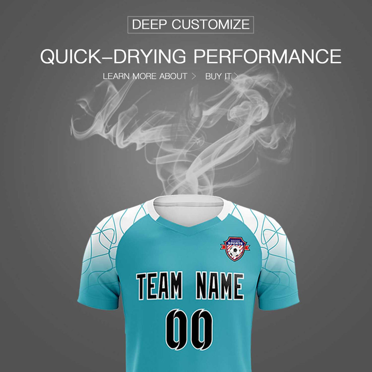 Custom Aqua Classic Football Training Kit Jersey For Adults/Kids