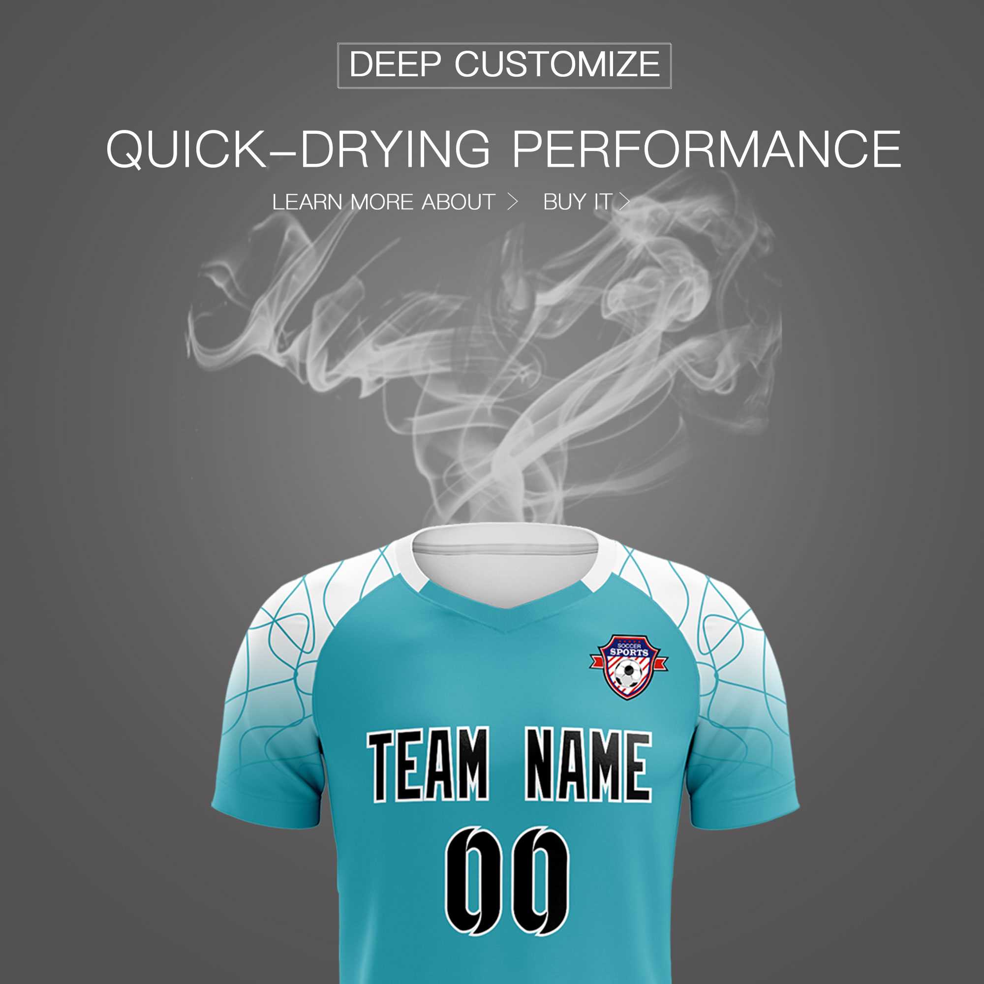 Custom Aqua Classic Football Training Kit Jersey For Adults/Kids