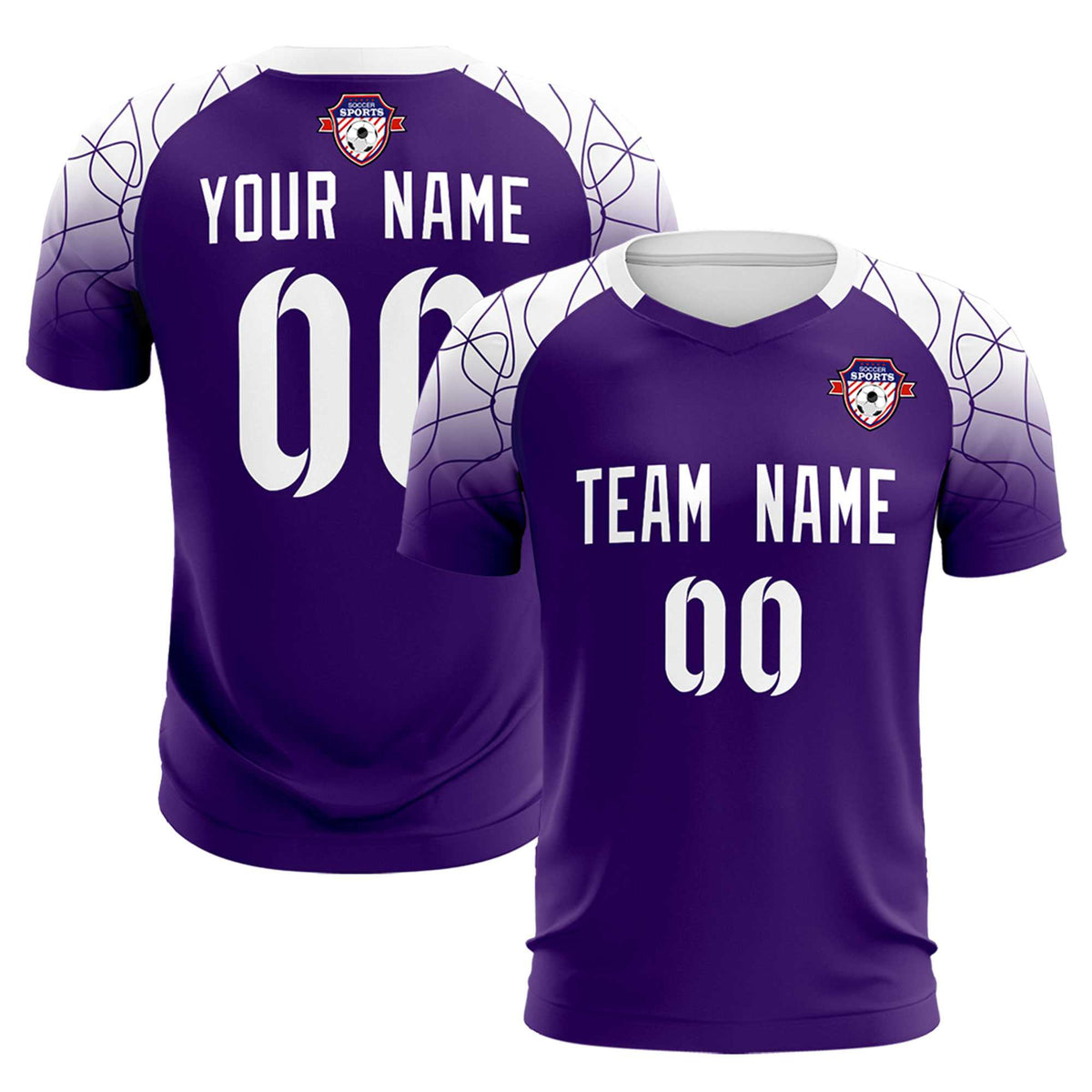Custom Purple Classic Football Training Kit Jersey For Adults/Kids