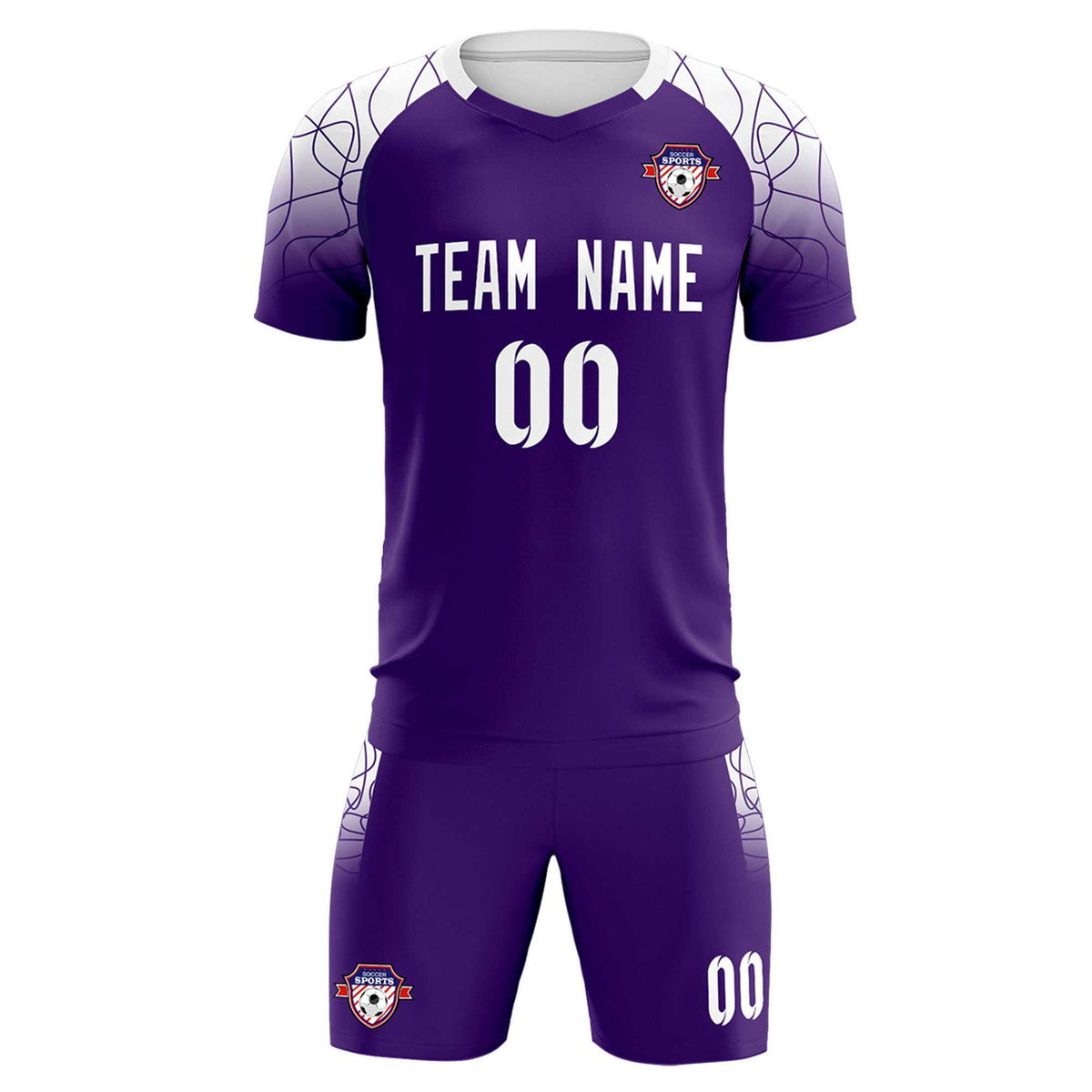 Custom Purple Classic Football Training Kit Jersey For Adults/Kids
