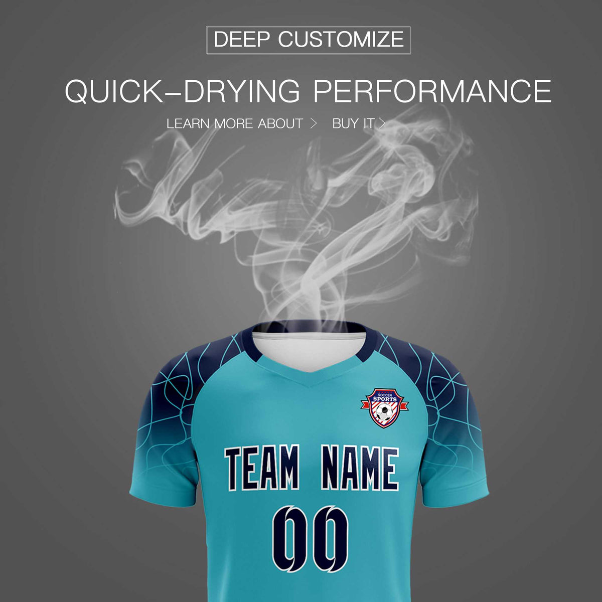 Custom Sky Blue Classic Football Training Kit Jersey For Adults/Kids