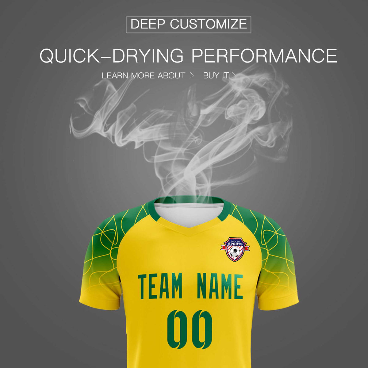 Custom Gold Classic Football Training Kit Jersey For Adults/Kids