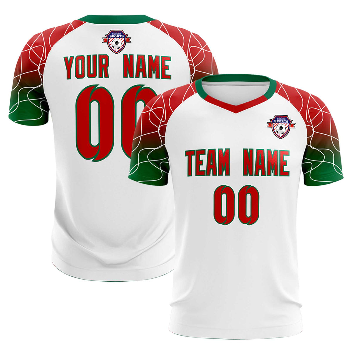 Custom White Classic Football Training Kit Jersey For Adults/Kids