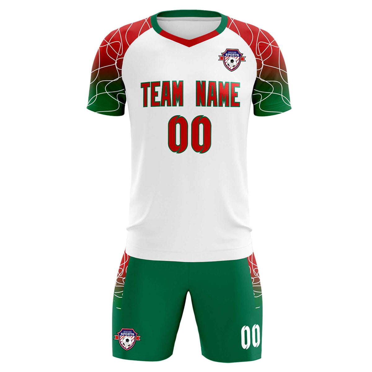 Custom White Classic Football Training Kit Jersey For Adults/Kids