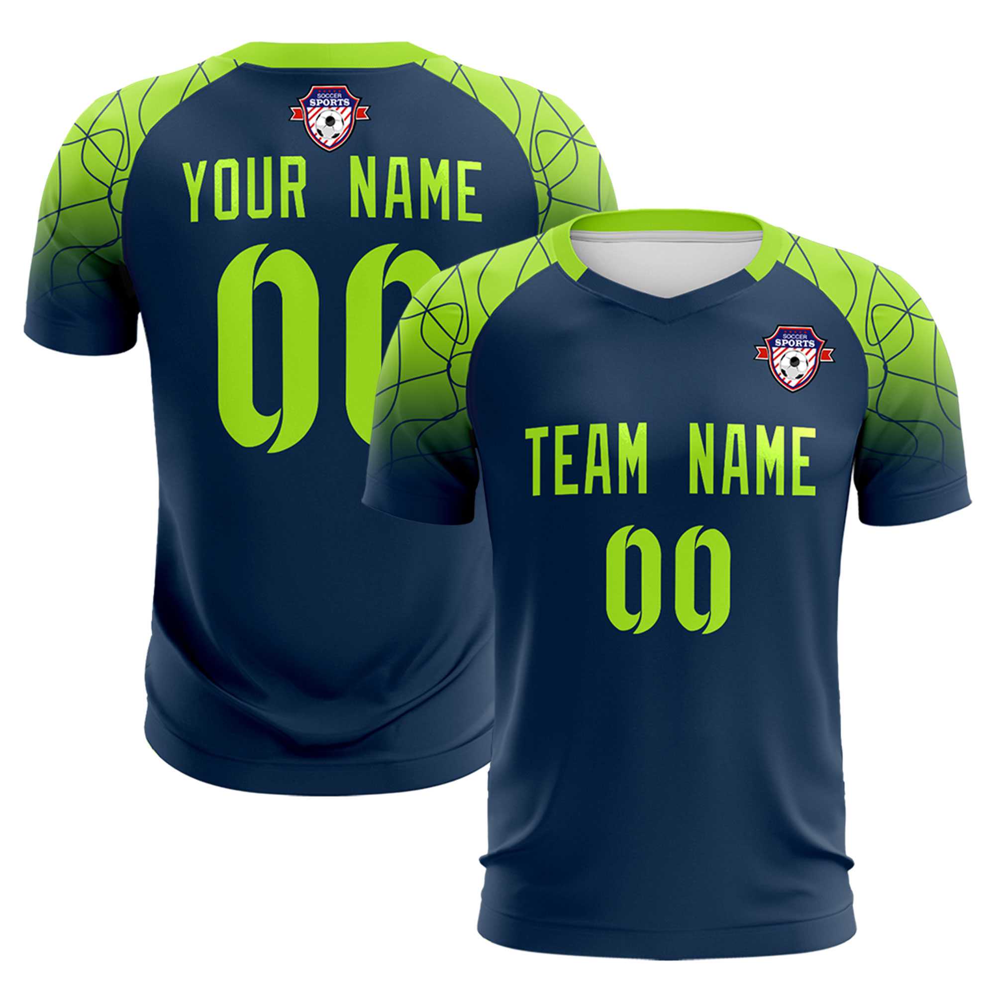 Custom Midnight Blue Classic Football Training Kit Jersey For Adults/Kids