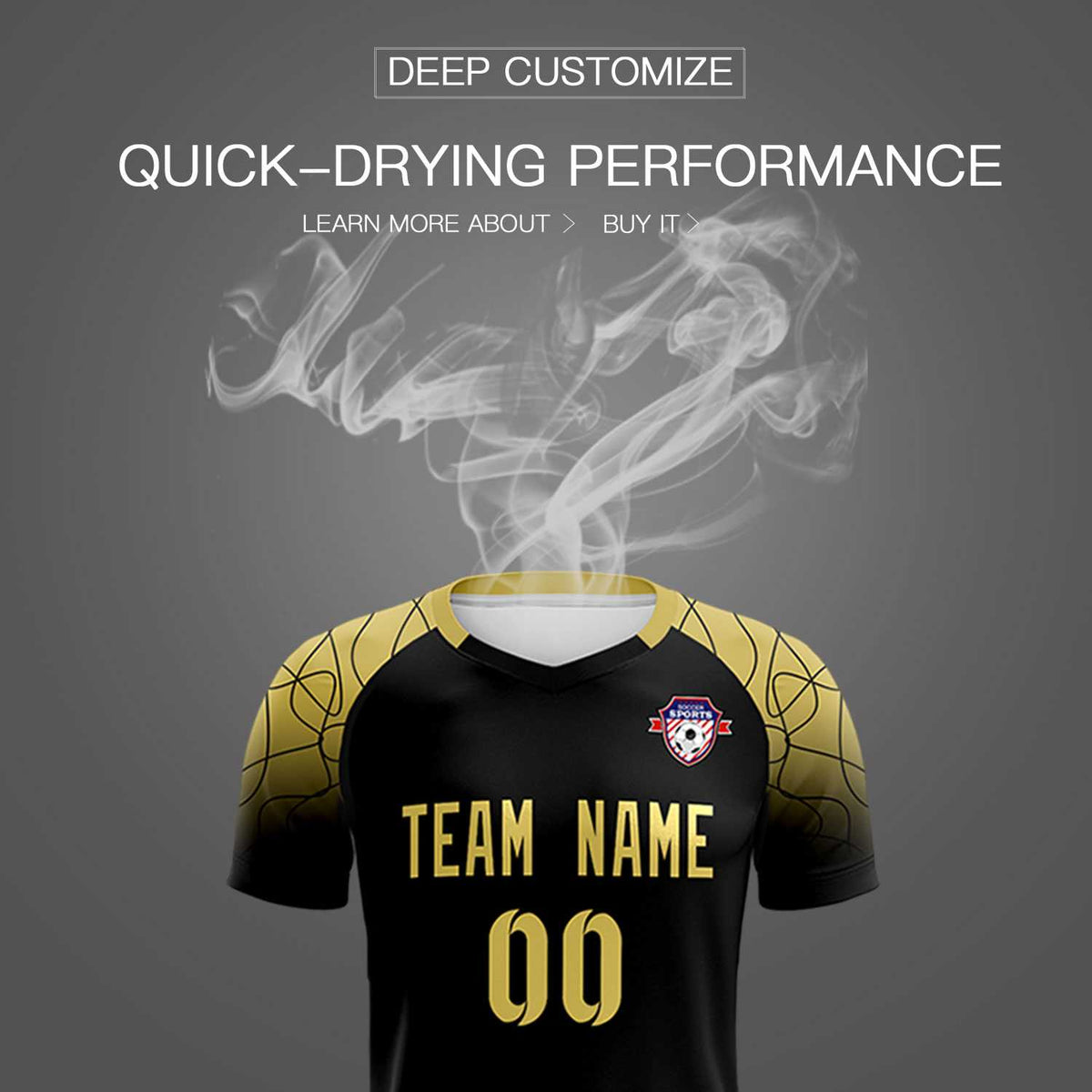 Custom Black Classic Football Training Kit Jersey For Adults/Kids