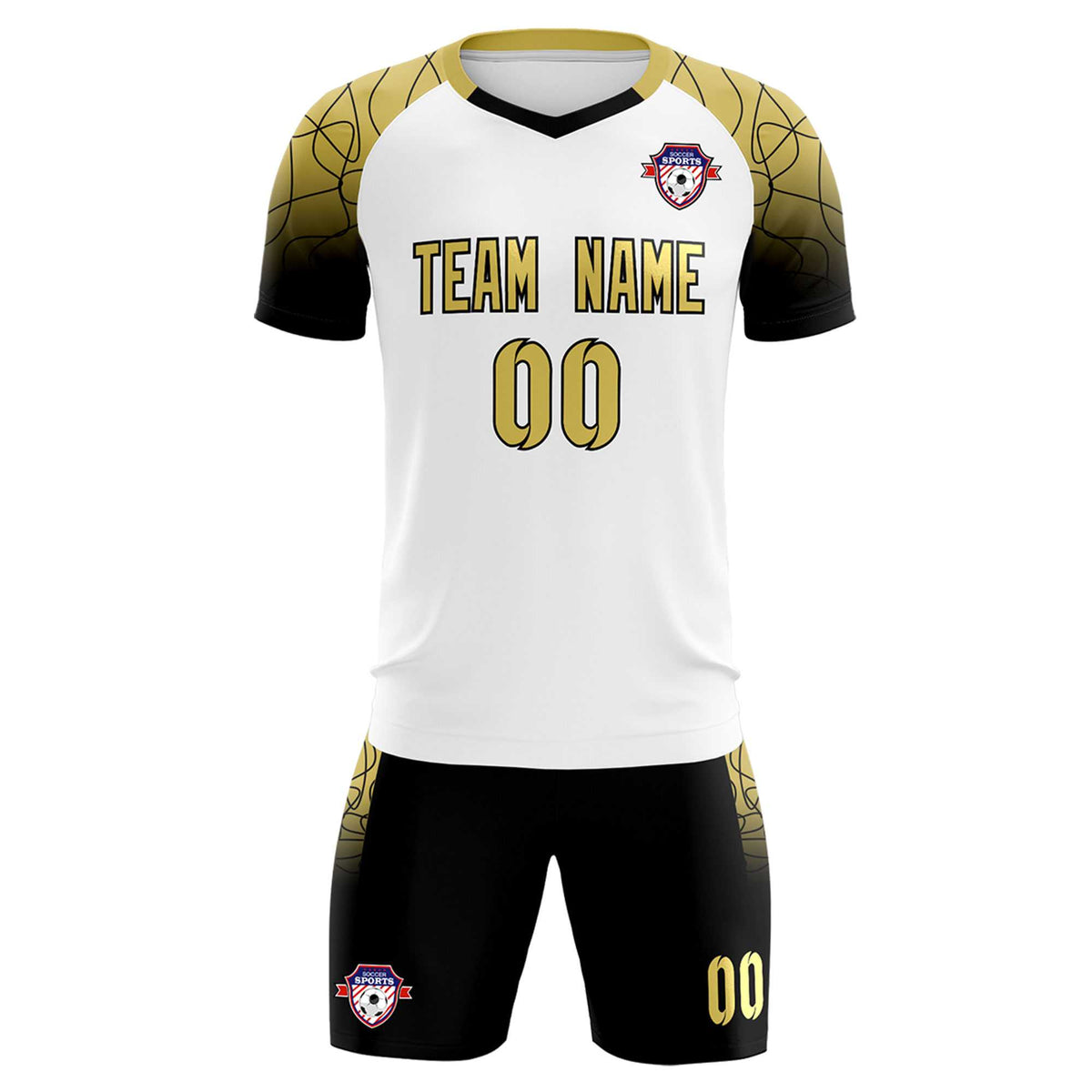 Custom White Classic Football Training Kit Jersey For Adults/Kids