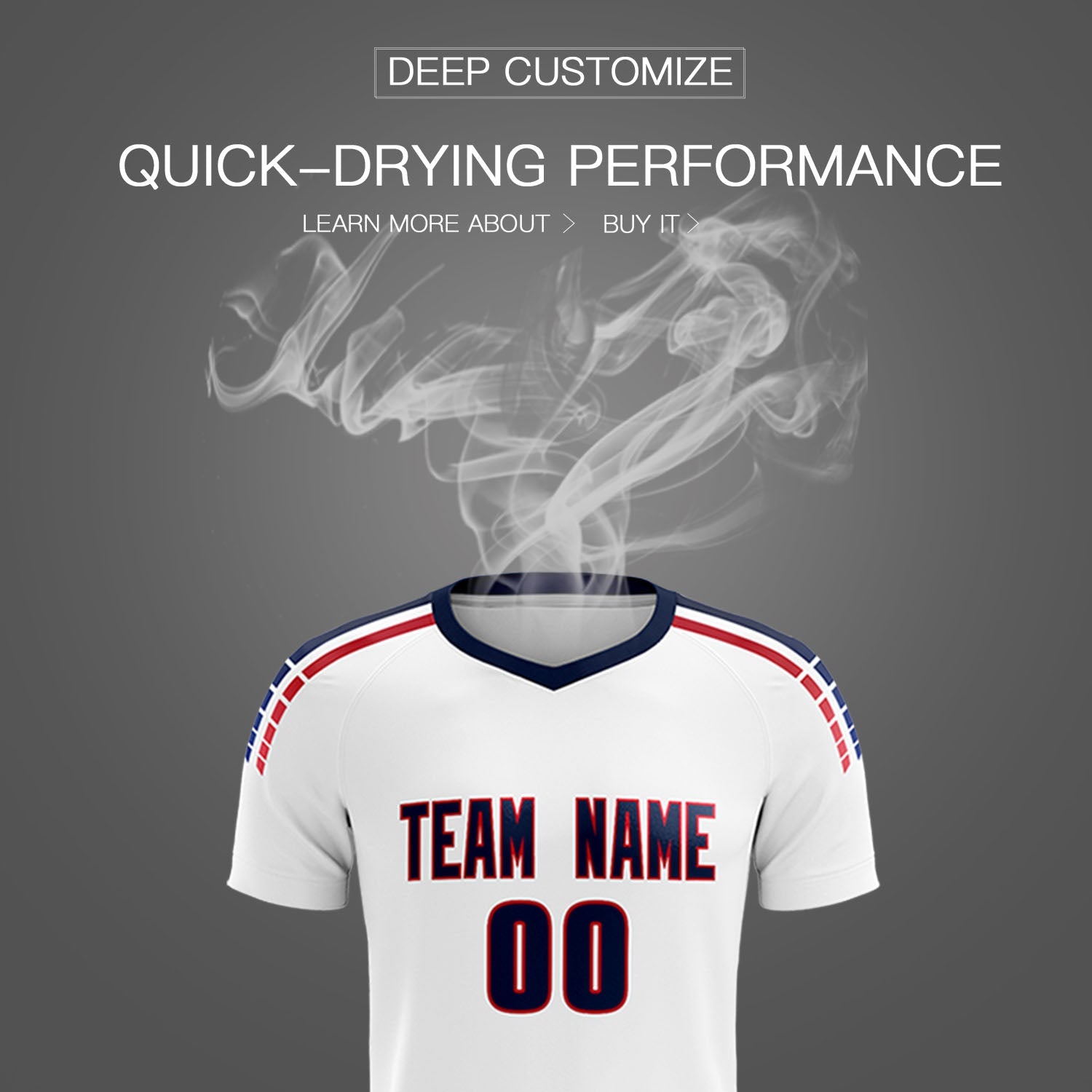 Benutzerdefinierte weiß gestreifte Quick Dry Tops Fußball Kits Jersey