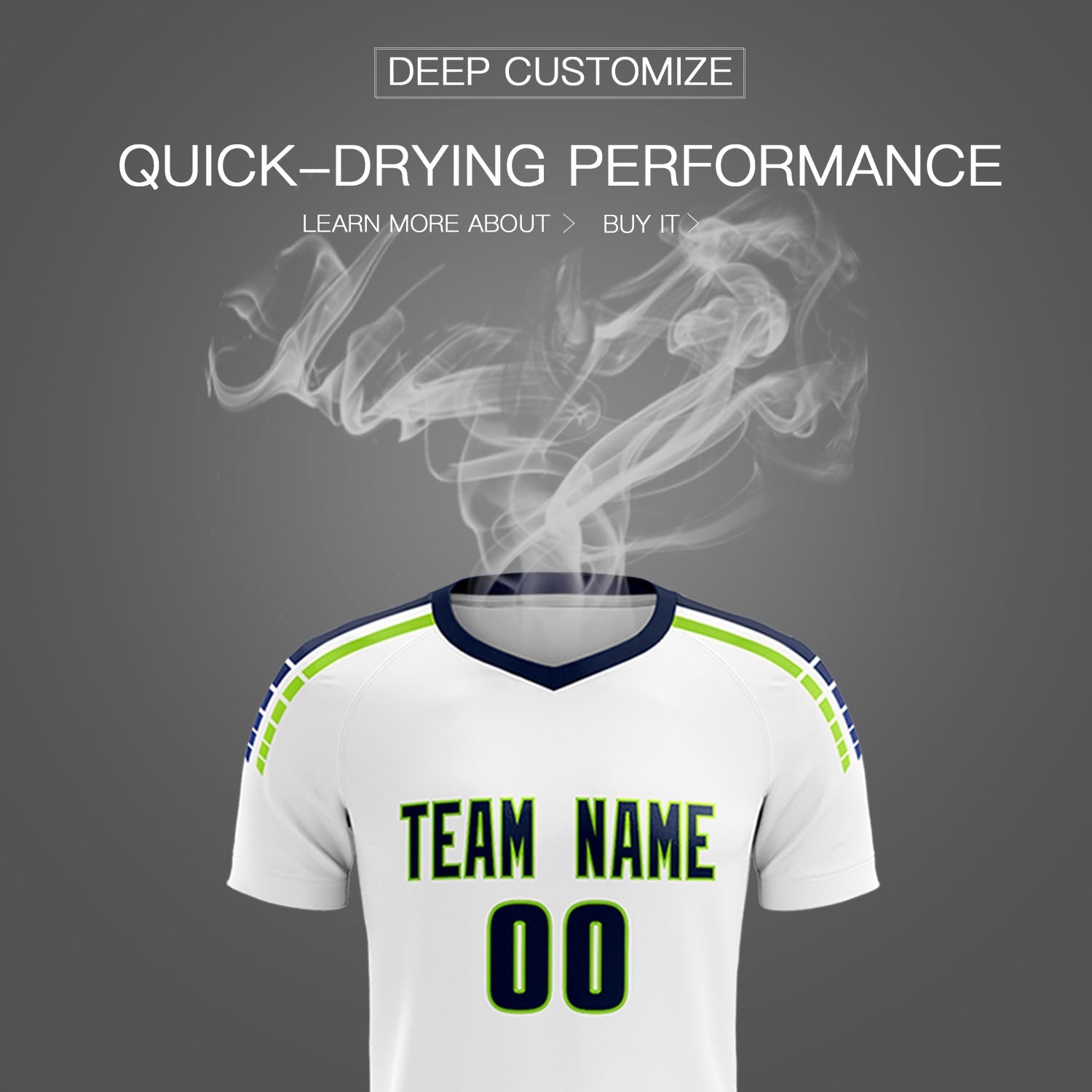 Custom White Raglan Shoulder Striped Football Kit Jersey