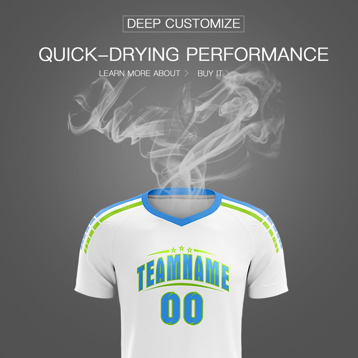 Custom White Raglan Shoulder Striped Football Kit Jersey