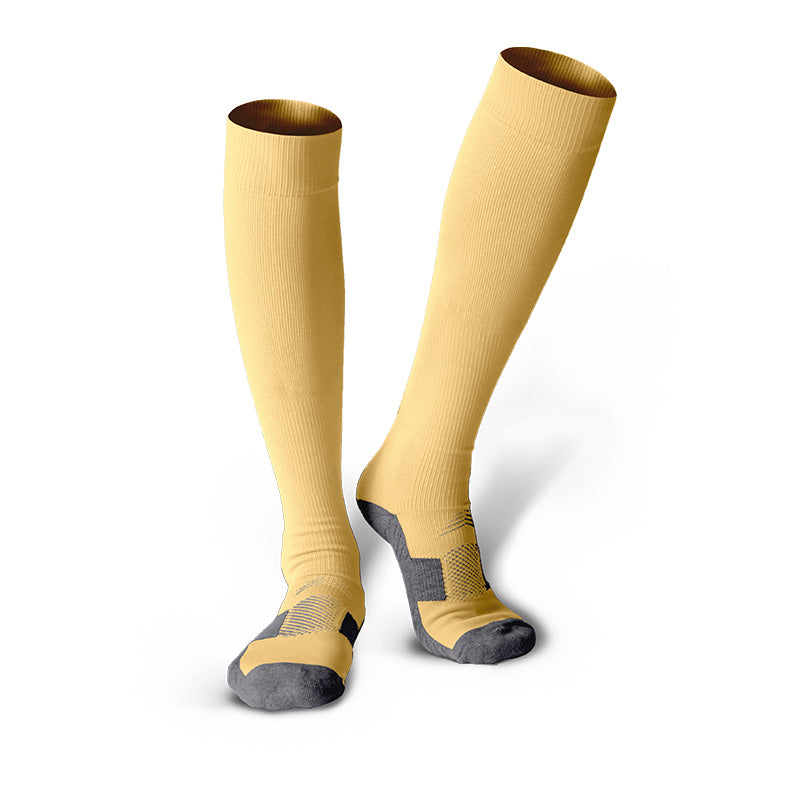 Chaussettes de football unisexes classiques noires pour jeunes et adultes