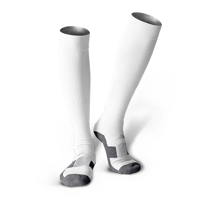 Chaussettes de football unisexes classiques noires pour jeunes et adultes