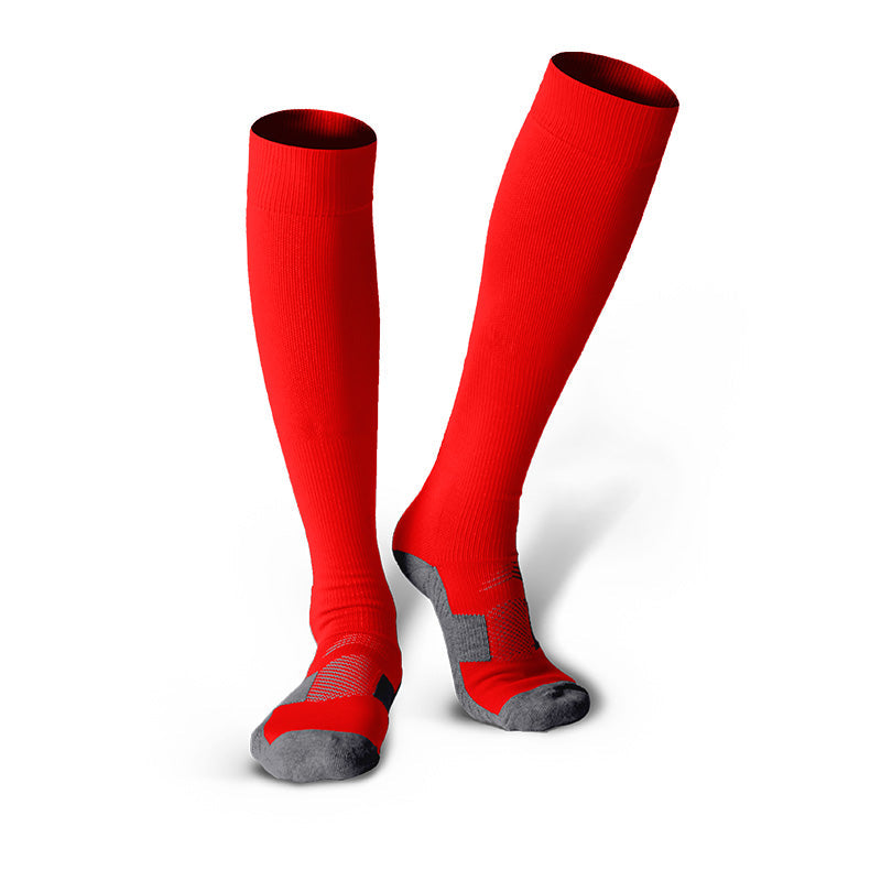 Chaussettes de football unisexes classiques noires pour jeunes et adultes