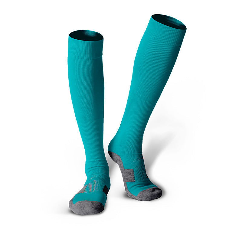 Chaussettes de football unisexes classiques noires pour jeunes et adultes