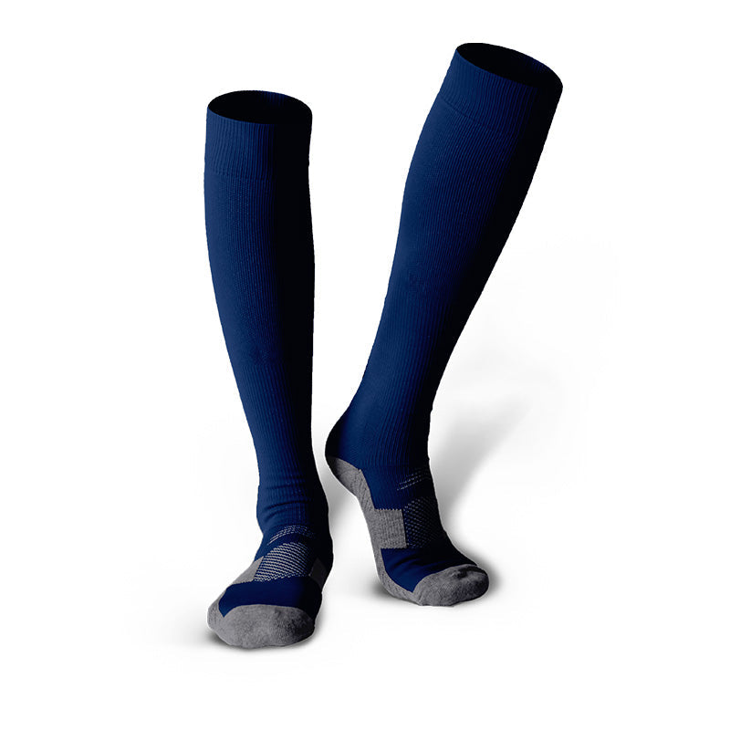 Chaussettes de football unisexes classiques noires pour jeunes et adultes
