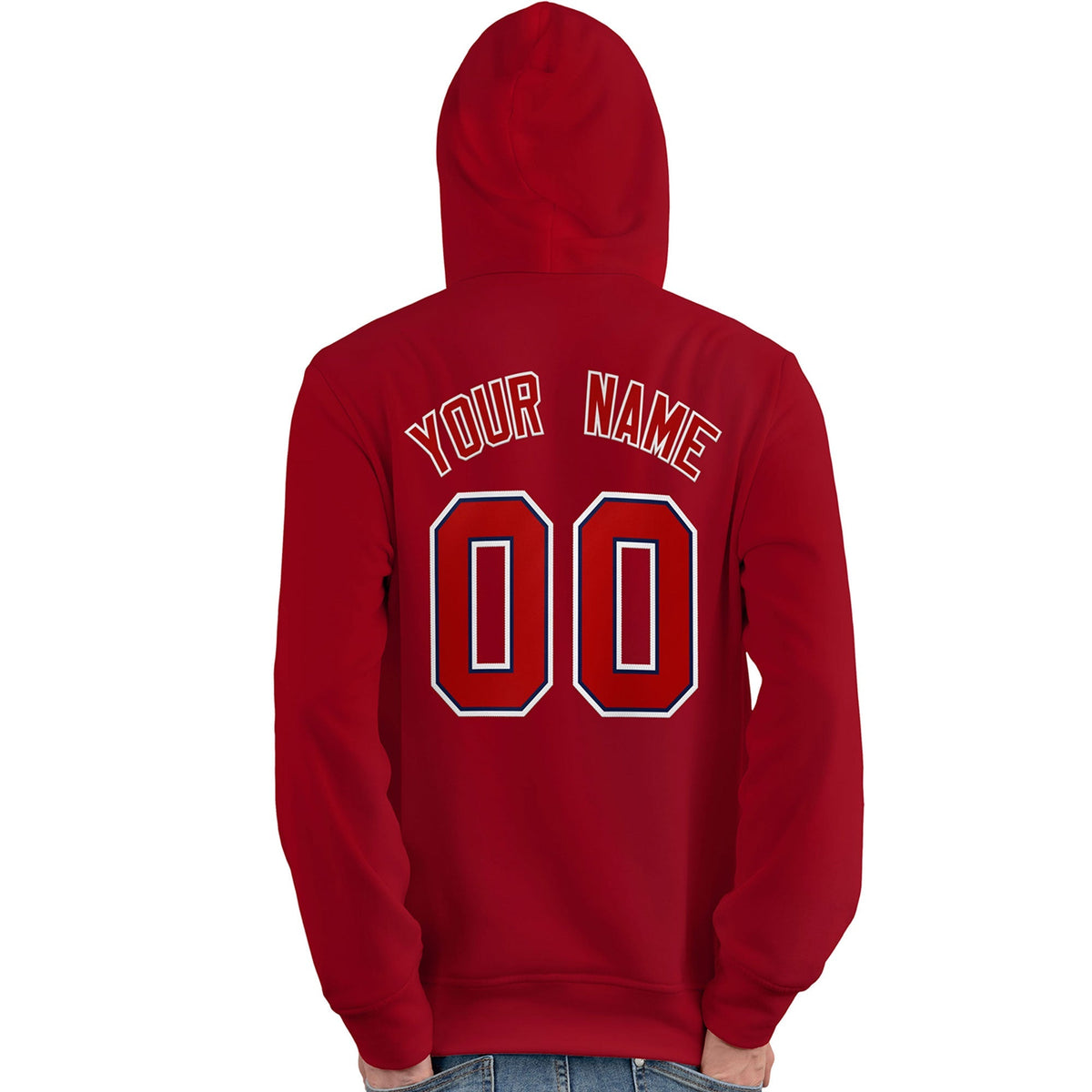 Custom Red Royal-White Classic Style Personalized Sport Pullover Hoodie| KXKSHOP