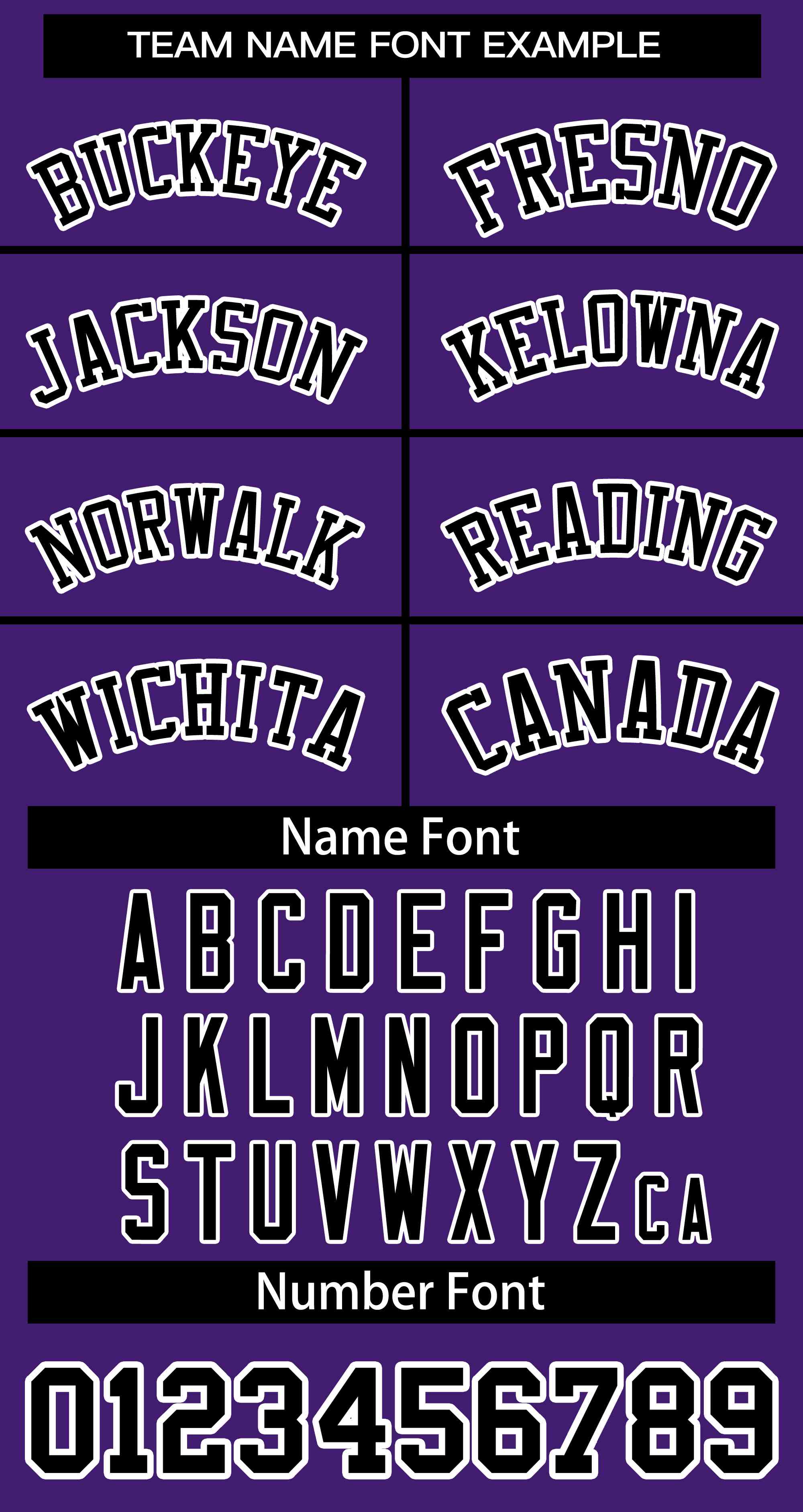 Softball Jersey Font
