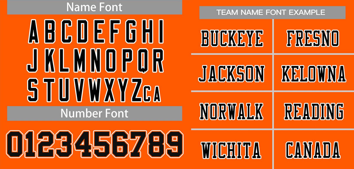 Custom Orange Black-White Classic Style Mesh Authentic American Football Jersey| KXKSHOP