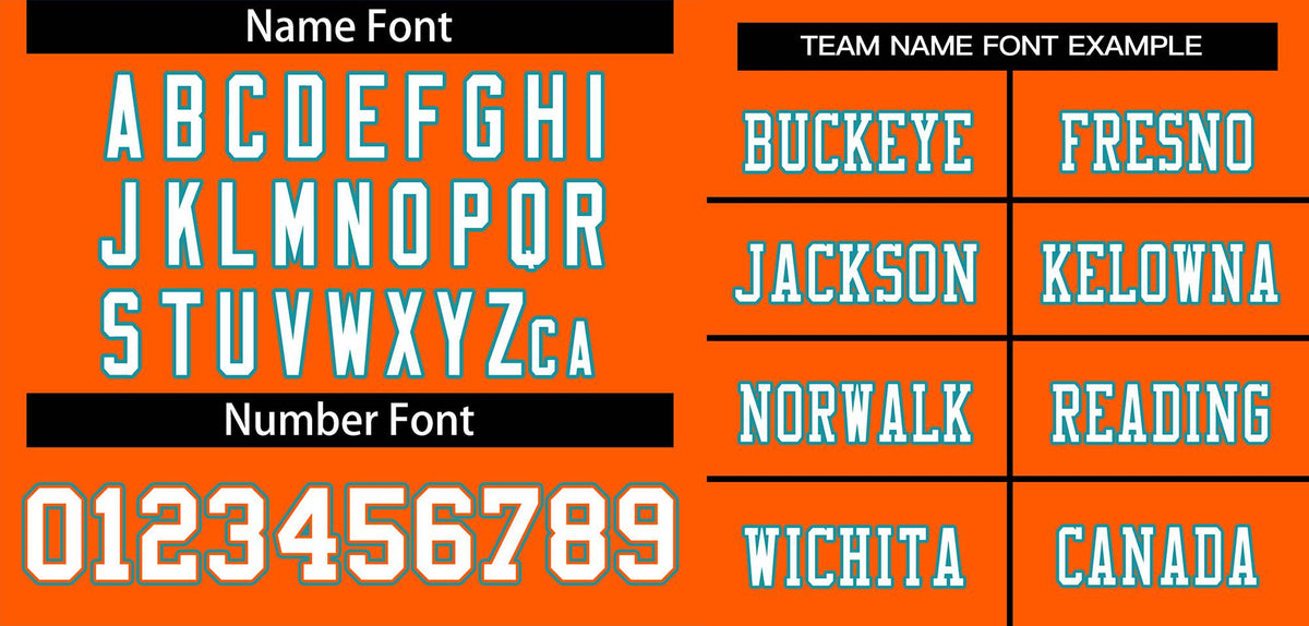 Custom Orange White-Aqua Classic Style Mesh Authentic American Football Jersey| KXKSHOP