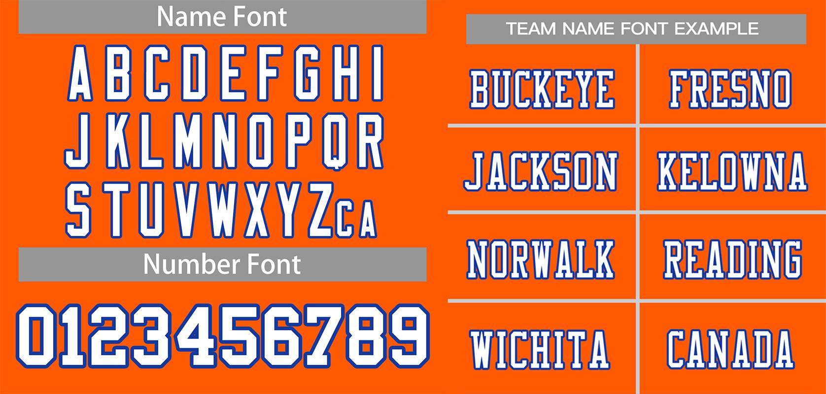 Custom Orange White-Panther Blue Classic Style Mesh Authentic American Football Jersey| KXKSHOP