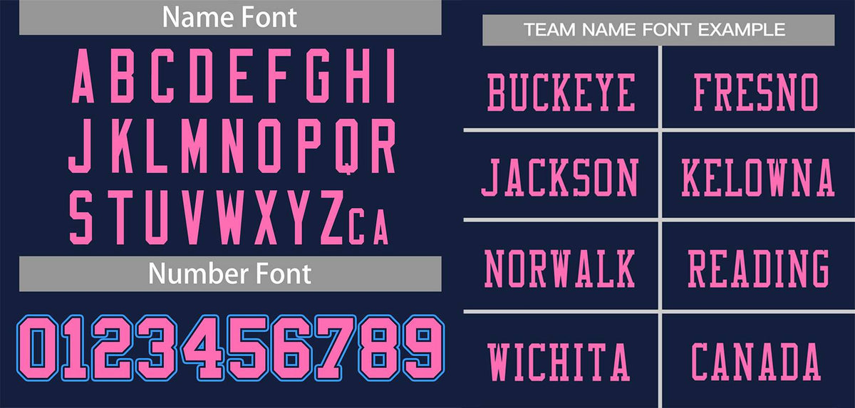 Custom Navy Blue Pink-Powder Blue Classic Style Mesh Authentic American Football Jersey| KXKSHOP