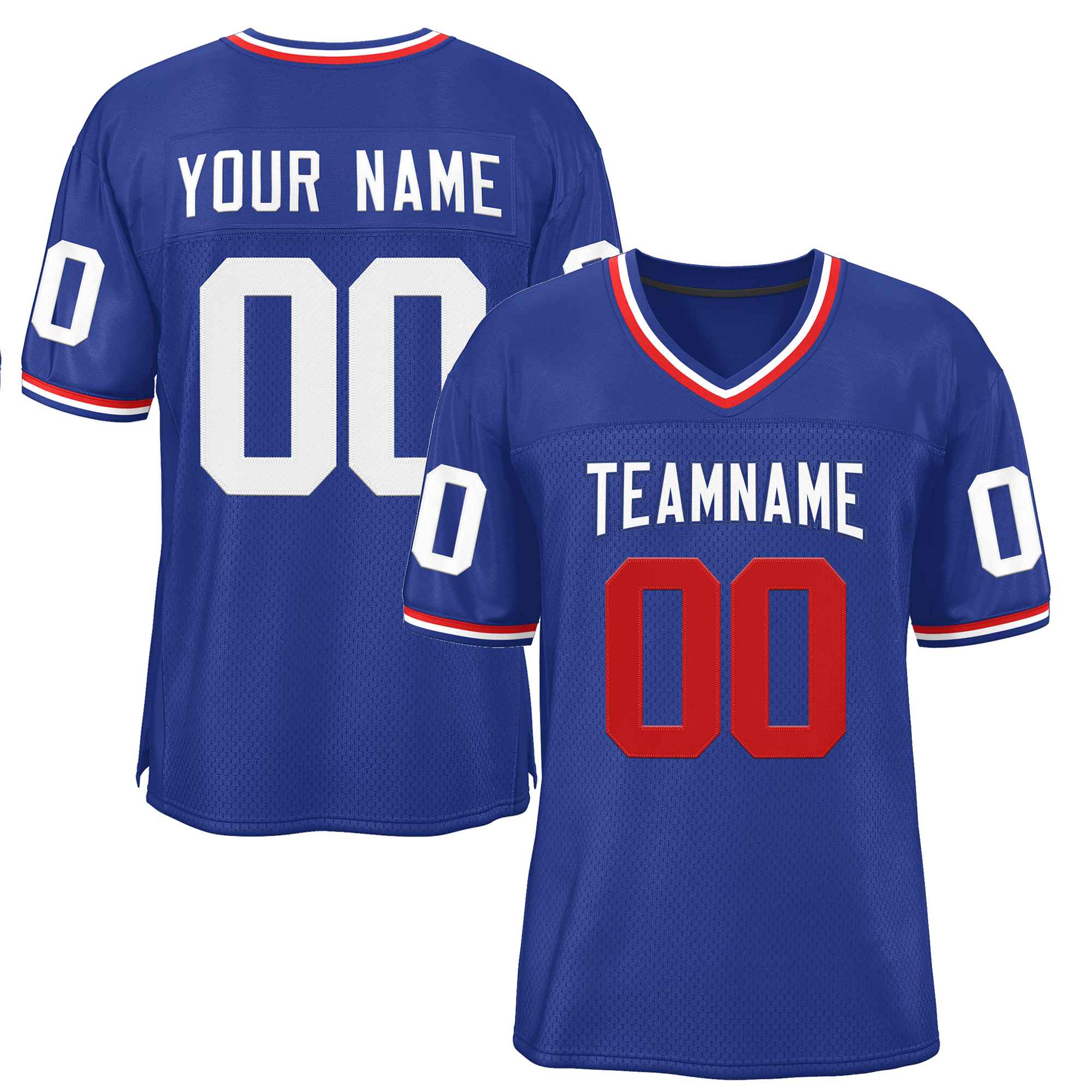 Custom Royal White-Royal Classic Style Authentic American Football Jersey| KXKSHOP